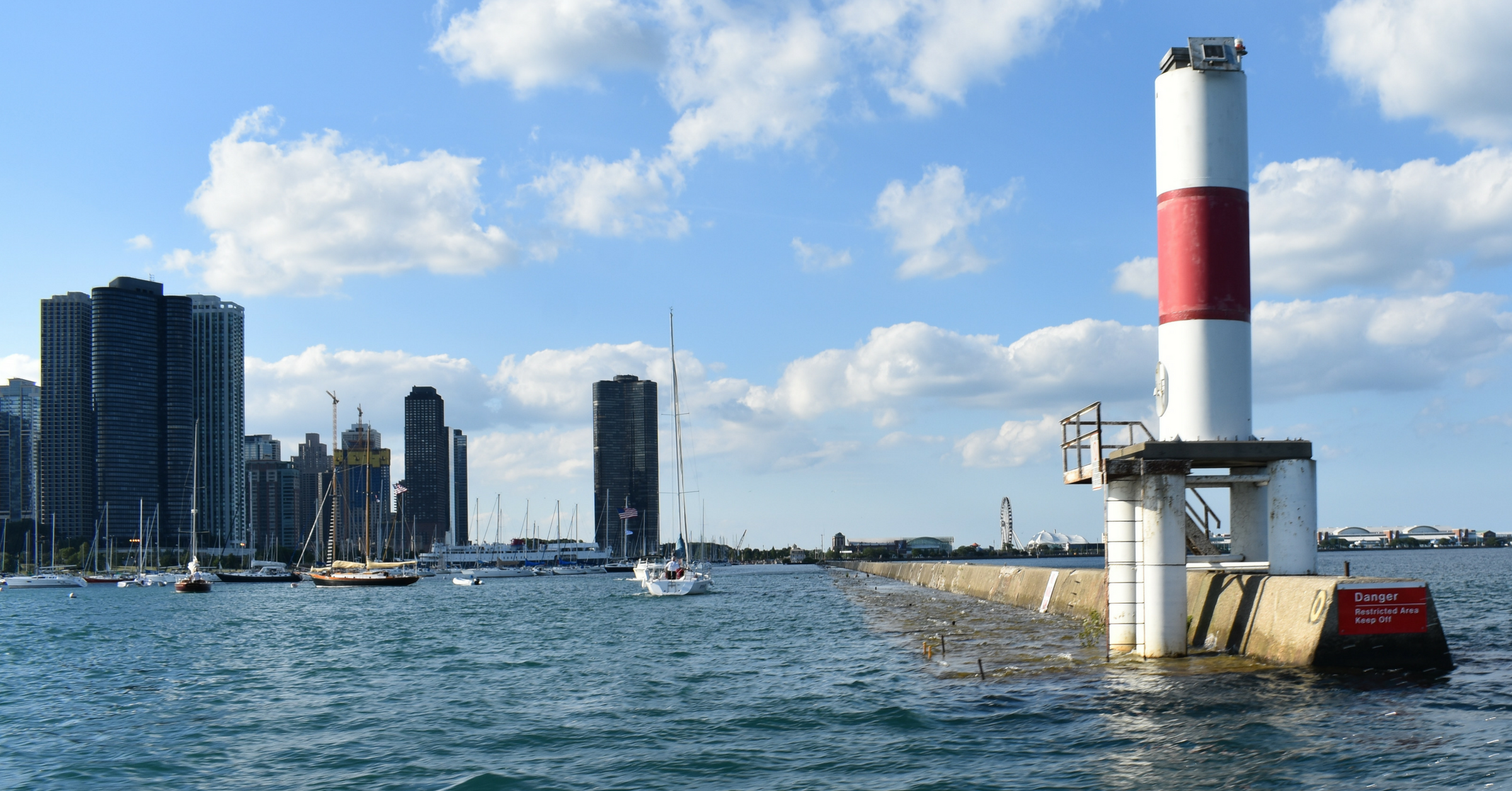Lake Michigan at the Chicago Shoreline Tying up at Monroe & DuSable